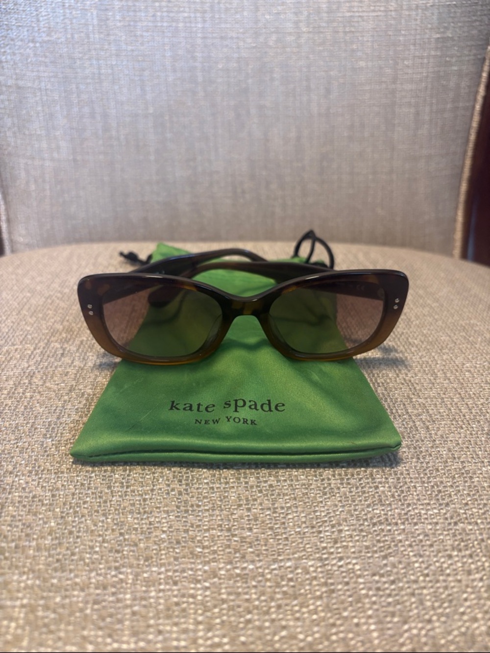 Kate Spade Citiani Women's Havana Soft Rectangle Sunglasses